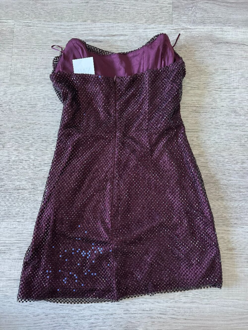 ZARA Sequin Strapless Mini Dress | Sweetheart Neck | Aubergine | NWT | Size S - Picture 12 of 14